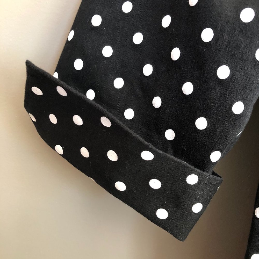 Pendleton Polka Dot Button Down Blouse Shirt Blac… - image 5